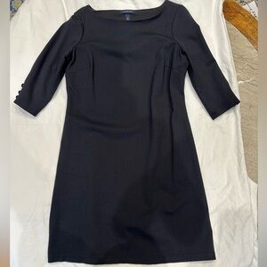 Lands End Black Dress with 3/4 sleeves